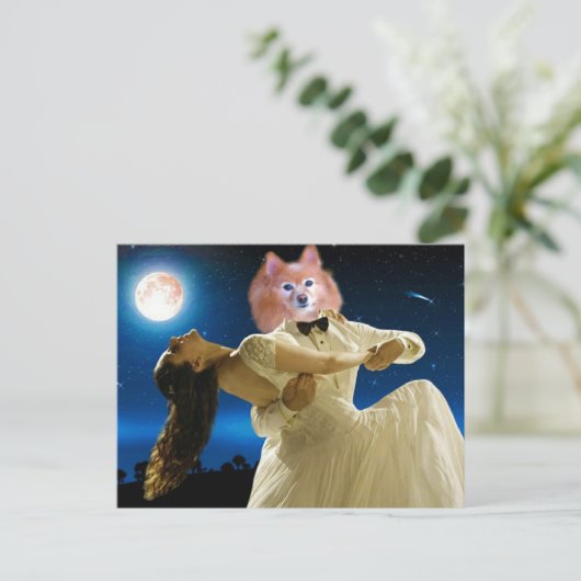 Fox is een dansende groep briefkaart (Staand voorkant)