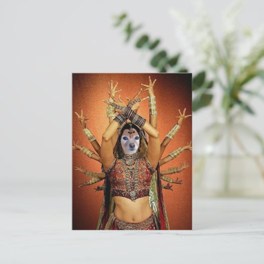 Fox is een hindi danser briefkaart (Staand voorkant)