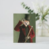 Fox is een Man in een bovenste hoed" Briefkaart (Staand voorkant)