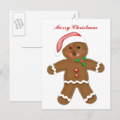 Fox is een peperkoek man feestdagenkaart (Voorkant / Achterkant)