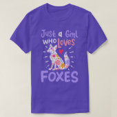 Fox is gewoon een meisje dat van foxes houdt, cade t-shirt (Design voorkant)