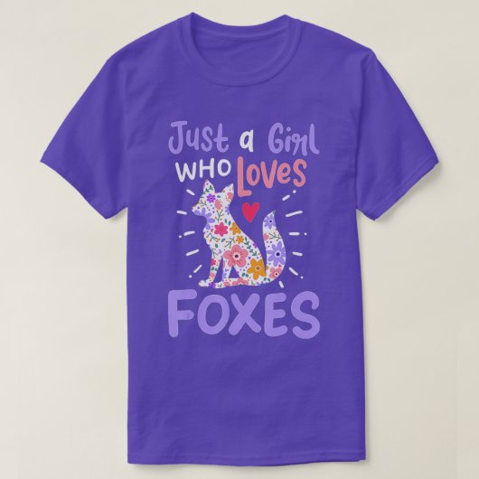 Fox is gewoon een meisje dat van foxes houdt, cade t-shirt (Design voorkant)