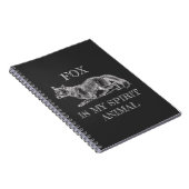 Fox is mijn geest dier grappige citaat illustratie notitieboek (Rechterzijde)