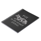 Fox is mijn geest dier grappige citaat illustratie notitieboek (Linkerzijde)