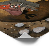 Fox Jam - Two Foxes Playing Music Poster (Hoek)