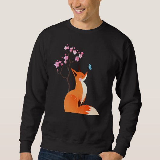 Fox Japanse Cherry Blossom Flower  Trui (Voorkant)