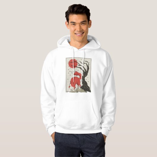 Fox Japanse kunst Hoodie (Voorkant volledig)