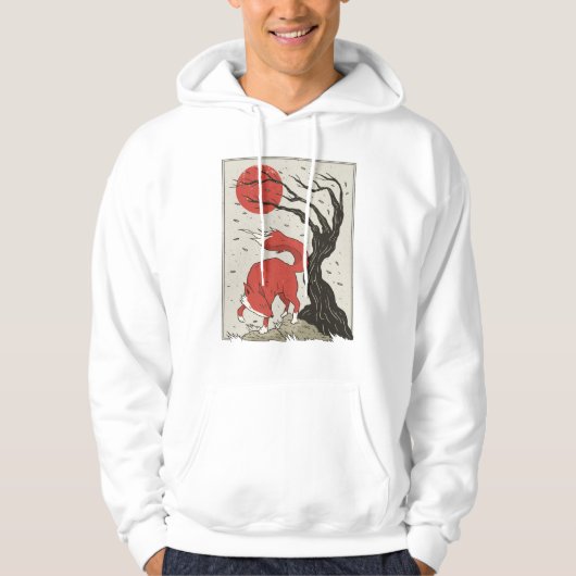 Fox Japanse kunst Hoodie (Voorkant)