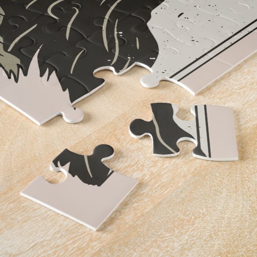 Fox Japanse kunst Legpuzzel (Zijkant)