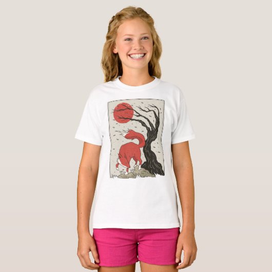 Fox Japanse kunst T-shirt (Voorkant volledig)