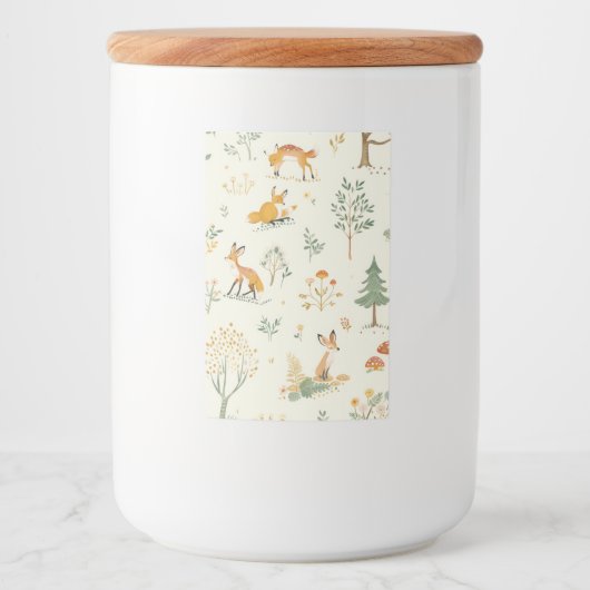 Fox Jar van Whimsy Voedselcontainer Etiket (Voorkant)