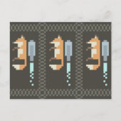 Fox Jetpack Pixel Art Briefkaarten (Voorkant)