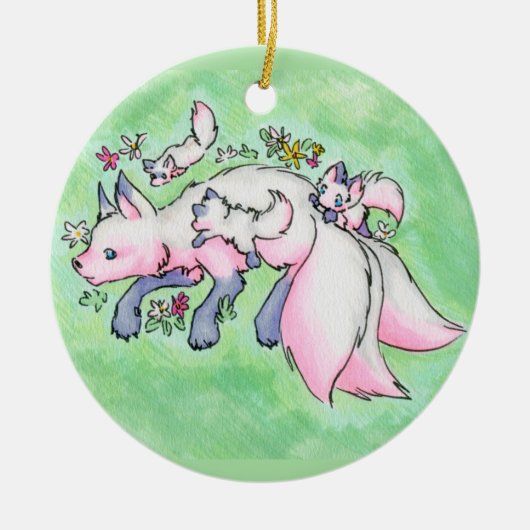 Fox Keramisch Ornament (Voorkant)