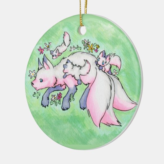 Fox Keramisch Ornament (Links)