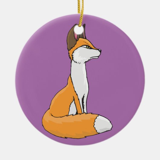 Fox Keramisch Ornament (Voorkant)