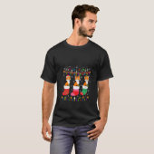 Fox Kerst Sokken Lelijke Kersttrui Pyjama T-shirt (Voorkant volledig)