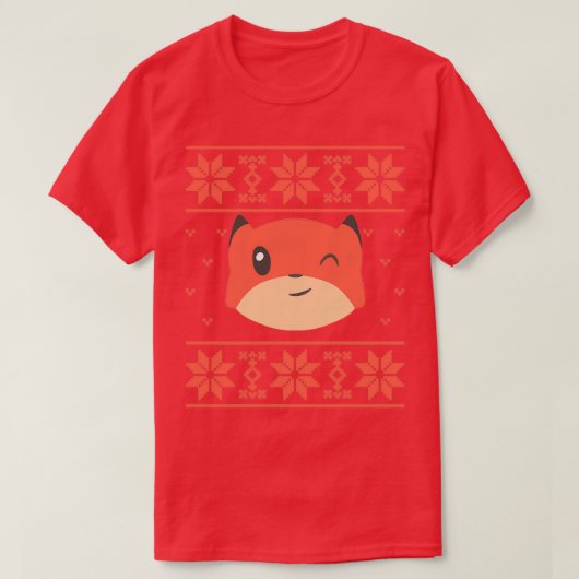 Fox-kerstkeuker T-shirt (Design voorkant)
