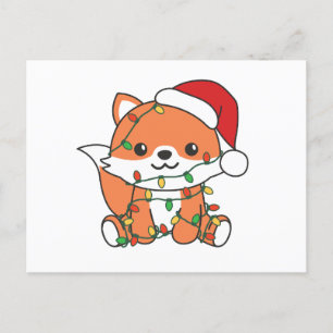 Fox Kerstmis Winter Dieren Vakantie Vossen Feestdagenkaart