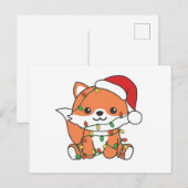 Fox Kerstmis Winter Dieren Vakantie Vossen Feestdagenkaart (Voorkant / Achterkant)
