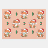 Fox Kerstmis Winter Dieren Vakantie Vossen Inpakpapier Vel (Voorkant 2)