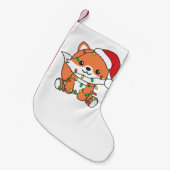 Fox Kerstmis Winter Dieren Vakantie Vossen Kleine Kerstsok (Voorkant (Hangend))