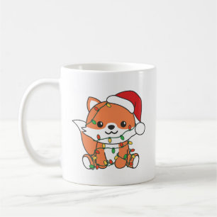 Fox Kerstmis Winter Dieren Vakantie Vossen Koffiemok