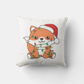 Fox Kerstmis Winter Dieren Vakantie Vossen Kussen (Voorkant)