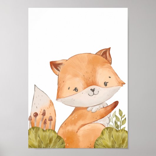 Fox Kids kamerprint cute dierenposter Poster (Voorkant)