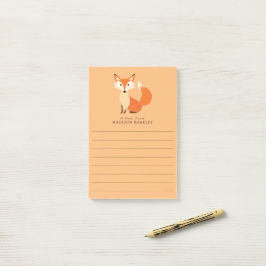 Fox Kid's Mooie Bosdier Post-it® Notes (Op bureau)