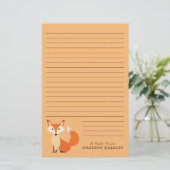 Fox Kind Cute Woodland Animal Briefpapier (Staand voorkant)