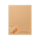 Fox Kind Cute Woodland Animal Briefpapier Notitieb Notitieblok (Linkerzijde)