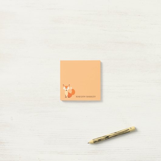Fox Kind Cute Woodland Animal Post-it® Notes (Op bureau)