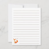 Fox Kind Kute Flat Briefpapier Kaarten (Achterkant)