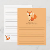 Fox Kind Kute Flat Briefpapier Kaarten (Voorkant / Achterkant)