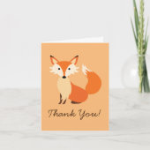 Fox Kind Schattige Woodland Animal Dank u Briefpap Notitiekaartje (Voorkant)