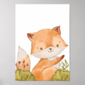 Fox Kinder Room Print Cute Animal Poster (Voorkant)