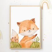 Fox Kinder Room Print Cute Animal Poster