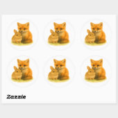 Fox Kit & Bunny Buddies Ronde Sticker (Vel)