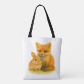 Fox Kit & Bunny Buddies Tote Bag (Achterkant)