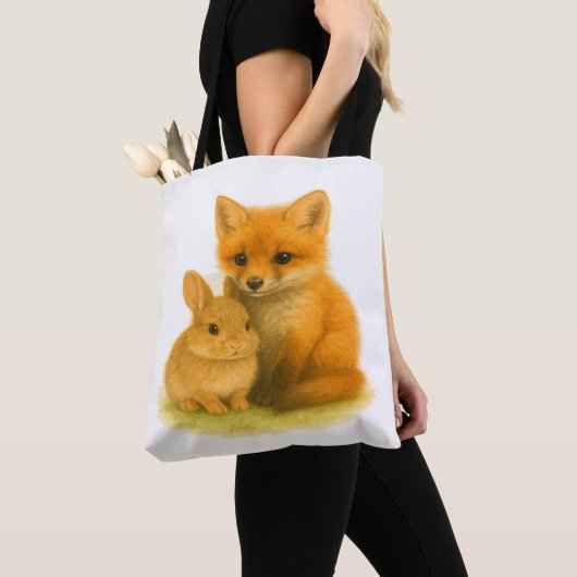 Fox Kit & Bunny Buddies Tote Bag (Dichtbij)