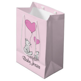 Fox Kit Hart Ballons Ontwerp Gift Bag Medium Cadeauzakje