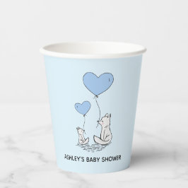 Fox Kit Hart Ballons Ontwerp Papier Cups Papieren Bekers