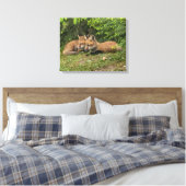 Fox Kit Pals Canvas Afdruk (Insitu (Slaapkamer))