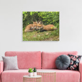 Fox Kit Pals Canvas Afdruk (Insitu (Woonkamer))