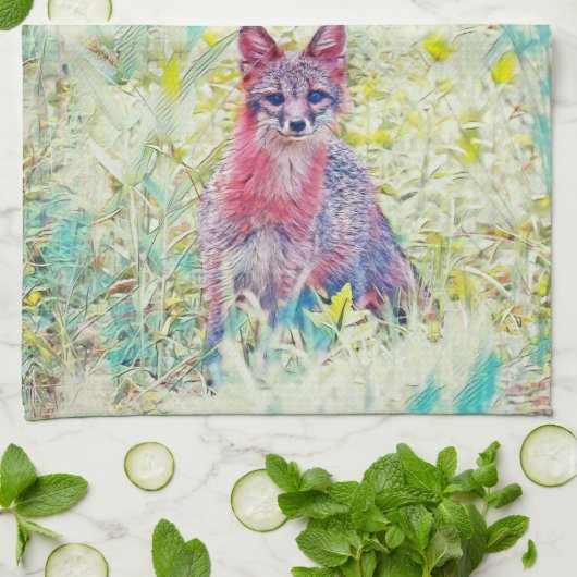 Fox Kitchen Towel Theedoek (Gevouwen)