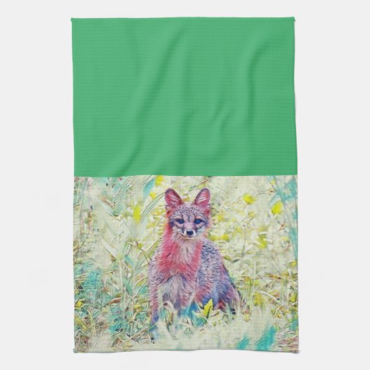 Fox Kitchen Towel Theedoek (Verticaal)