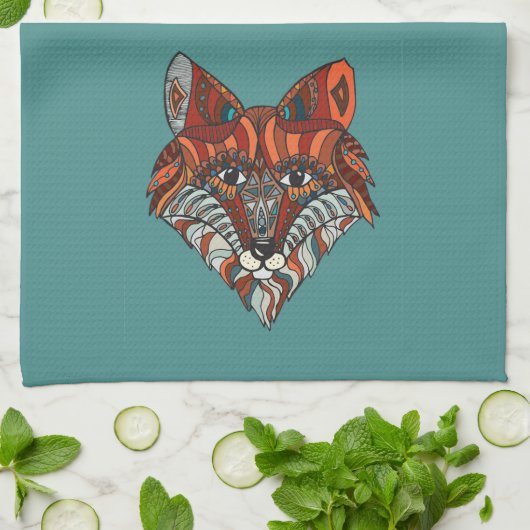 Fox Kitchen Towel Theedoek (Gevouwen)
