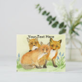 Fox Kits Briefkaart (Staand voorkant)