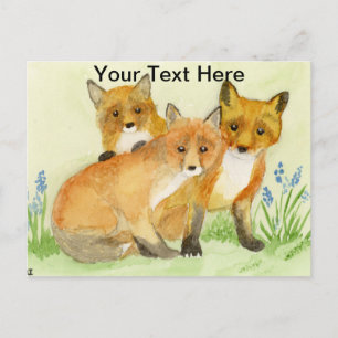 Fox Kits Briefkaart