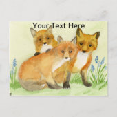 Fox Kits Briefkaart (Voorkant)